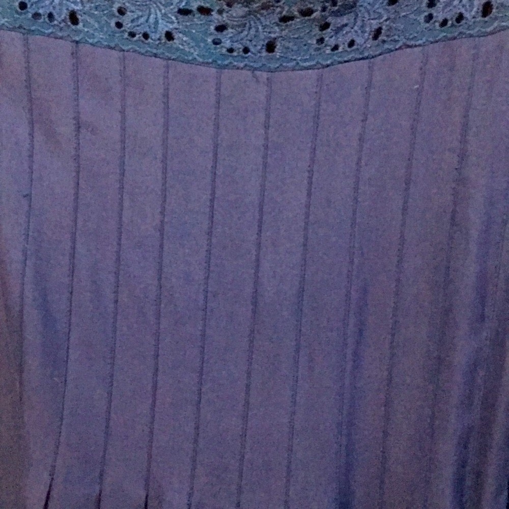 Vintage 80s Royal Blue Prairie Dress Modest Long Sleeve Size 12 Woman’s Large XL - Picture 12 of 17
